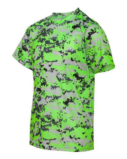 Badger Youth Digital Camo T-Shirt 2180 Lime Digital