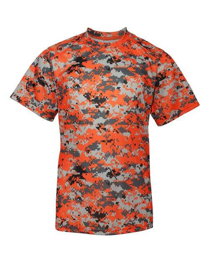 Badger Youth Digital Camo T-Shirt 2180 Burnt Orange Digital