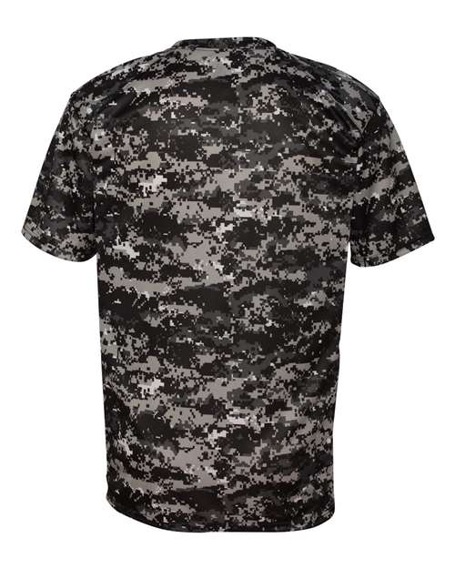 Custom EmbroideredBadger Men's Digital Camo T-Shirt 3250 Black Digital