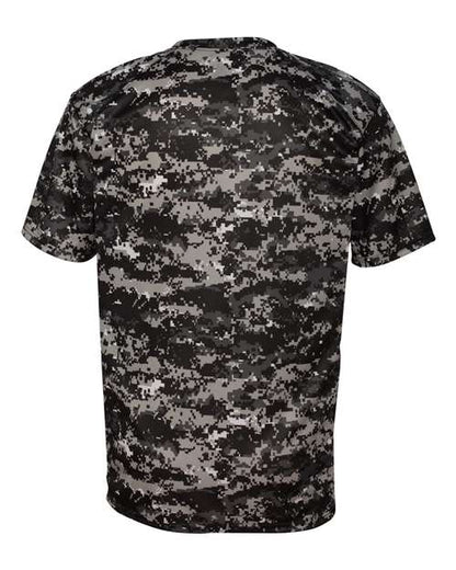 Custom EmbroideredBadger Men's Digital Camo T-Shirt 3250 Black Digital