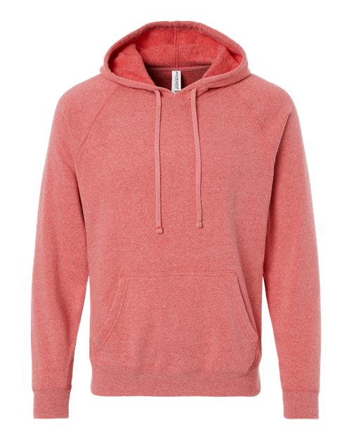 Independent Trading Co. Special Blend Raglan Hooded Sweatshirt PRM33SBP Pomegranate