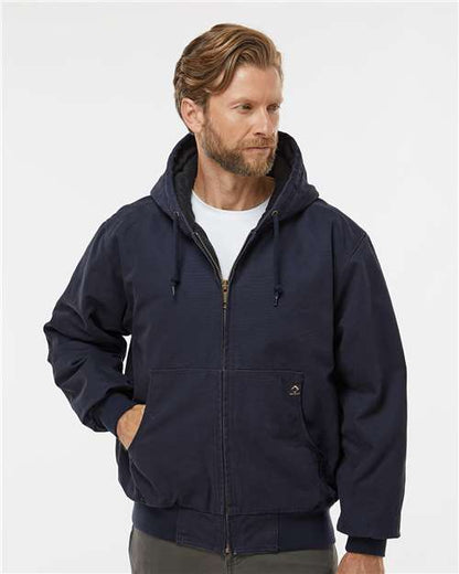 DRI DUCK Cheyenne Boulder Cloth™ Hooded Jacket with Tricot Quilt Lining Tall Sizes 5020T Custom Embroidered Business Logo