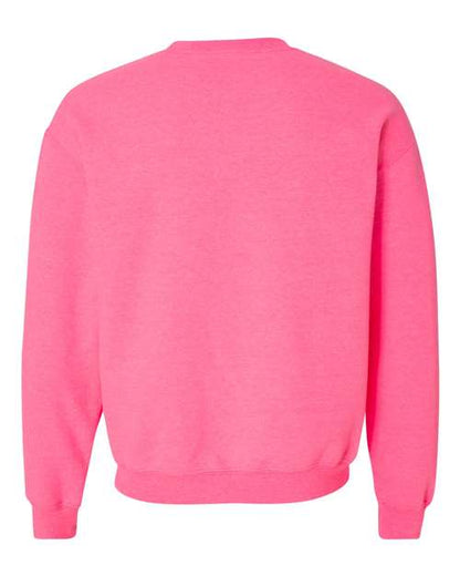 Gildan Heavy Blend™ Crewneck Sweatshirt 18000 Safety Pink Custom Embroidered Business Logo