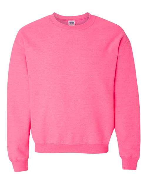 Gildan Heavy Blend™ Crewneck Sweatshirt 18000 Safety Orange Custom Embroidered Business Logo