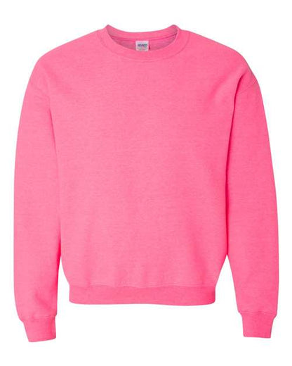Gildan Heavy Blend™ Crewneck Sweatshirt 18000 Safety Orange Custom Embroidered Business Logo
