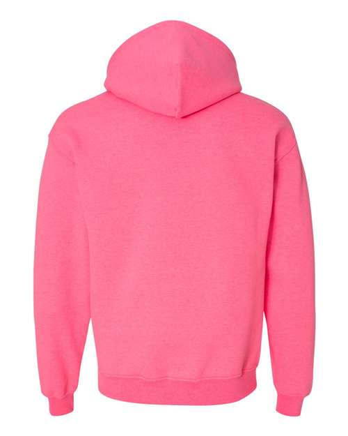 Gildan Heavy Blend™ Hooded Sweatshirt 18500 Safety Pink Custom Embroidered Business Logo