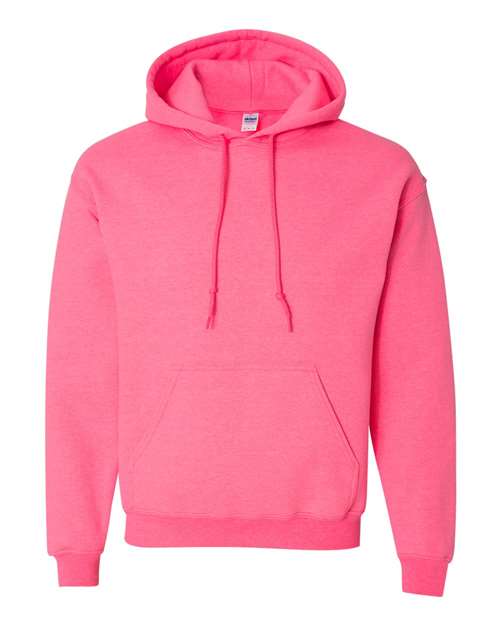 Gildan Heavy Blend™ Hooded Sweatshirt 18500 Safety Orange Custom Embroidered Business Logo