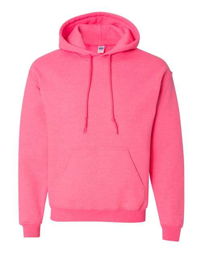 Gildan Heavy Blend™ Hooded Sweatshirt 18500 Safety Pink Custom Embroidered Business Logo