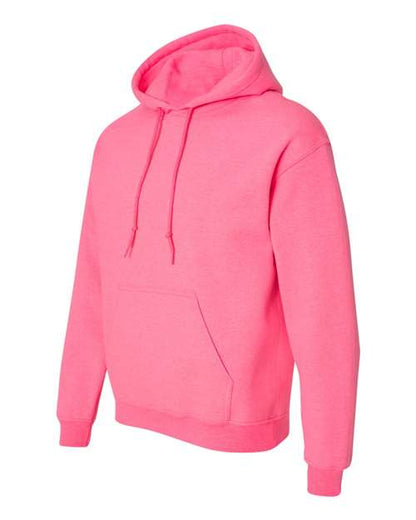 Gildan Heavy Blend™ Hooded Sweatshirt 18500 Safety Pink Custom Embroidered Business Logo