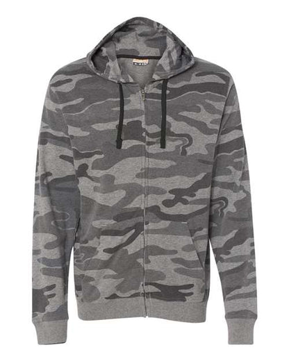 Burnside Camo Full-Zip Hooded Sweatshirt 8615