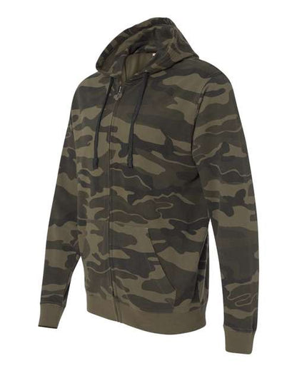 Burnside Camo Full-Zip Hooded Sweatshirt 8615