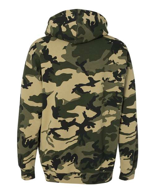 Independent Trading Co. Heavyweight Hooded Sweatshirt IND4000 Army Custom Embroidered Business Logo