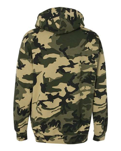 Independent Trading Co. Heavyweight Hooded Sweatshirt IND4000 Army Custom Embroidered Business Logo