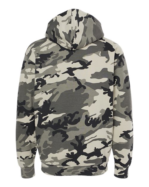 Independent Trading Co. Heavyweight Hooded Sweatshirt IND4000 Snow Camo Custom Embroidered Business Logo