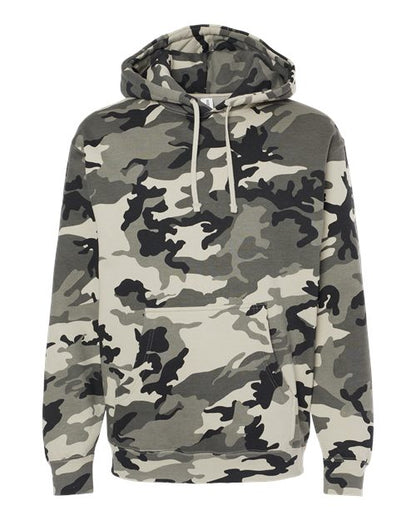 Independent Trading Co. Heavyweight Hooded Sweatshirt IND4000 Snow Camo Custom Embroidered Business Logo