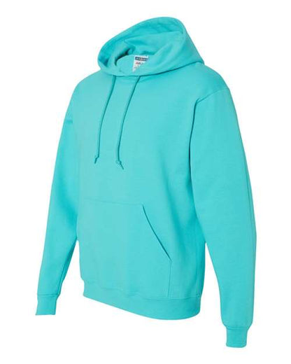 JERZEES NuBlend® Hooded Sweatshirt 996MR Scuba Blue Custom Embroidered Business Logo