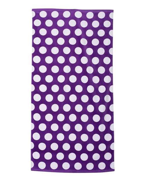 Carmel Towel Company Polka Dot Velour Beach Towel C3060P