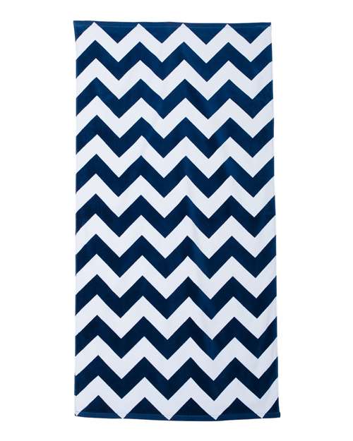 Carmel Towel Company Chevron Velour Beach Towel 3387