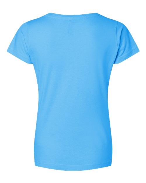 LAT Women's Fine Jersey V-Neck Tee 3507 Aqua