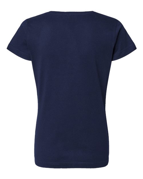 LAT Women's Fine Jersey V-Neck Tee 3507 Navy