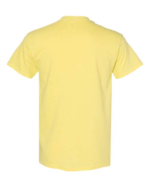 Gildan USA-Made Fine Jersey T-Shirt 5000 Cornsilk Custom Embroidered Business Logo