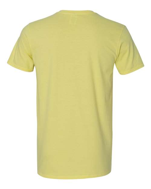 Gildan Softstyle® T-Shirt 64000 Cornsilk Custom Embroidered Business Logo