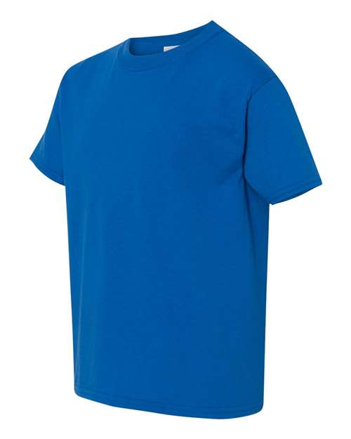 Gildan Heavy Cotton™ Youth T-Shirt 5000B Neon Blue Custom Embroidered Business Logo