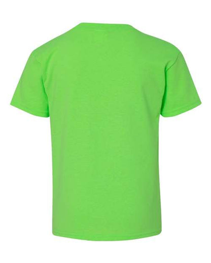 Gildan Heavy Cotton™ Youth T-Shirt 5000B Neon Blue Custom Embroidered Business Logo