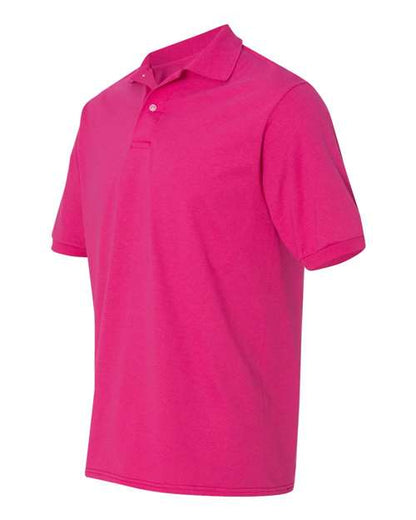 JERZEES SpotShield™ 50/50 Polo 437MSR Cyber Pink Custom Embroidered Business Logo