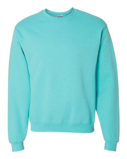 JERZEES NuBlend® Crewneck Sweatshirt 562MR Scuba Blue Custom Embroidered Business Logo
