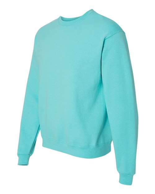 JERZEES NuBlend® Crewneck Sweatshirt 562MR Scuba Blue Custom Embroidered Business Logo