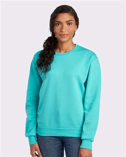Custom Embroidered  JERZEES NuBlend® Crewneck Sweatshirt 562MR Scuba Blue