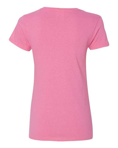 Gildan Heavy Cotton™ Women’s V-Neck T-Shirt 5V00L Custom Embroidered Business Logo