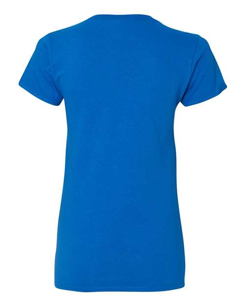 Gildan Heavy Cotton™ Women’s V-Neck T-Shirt 5V00L Custom Embroidered Business Logo