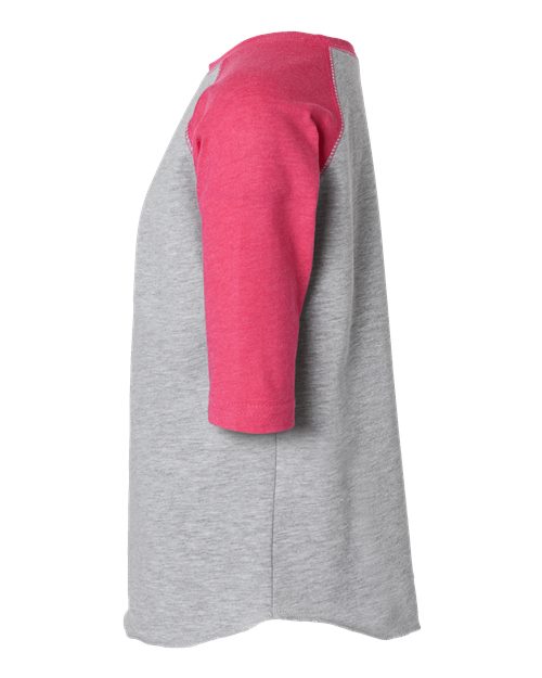 Rabbit Skins Toddler Baseball Fine Jersey Three-Quarter Sleeve Tee 3330