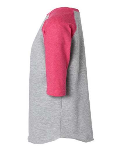 Rabbit Skins Toddler Baseball Fine Jersey Three-Quarter Sleeve Tee 3330