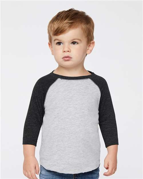 Custom Embroidered  Rabbit Skins Toddler Baseball Fine Jersey Three-Quarter Sleeve Tee 3330  