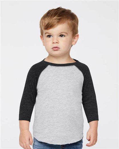 Custom Embroidered  Rabbit Skins Toddler Baseball Fine Jersey Three-Quarter Sleeve Tee 3330  
