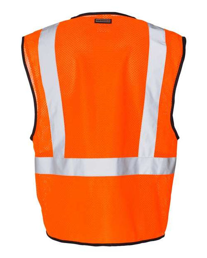 Kishigo Single Pocket Zipper Mesh Class 2 Vest 1519-1520