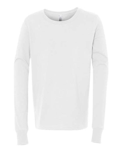BELLA + CANVAS Youth Jersey Long Sleeve Tee 3501Y Custom Embroidered Business Logo