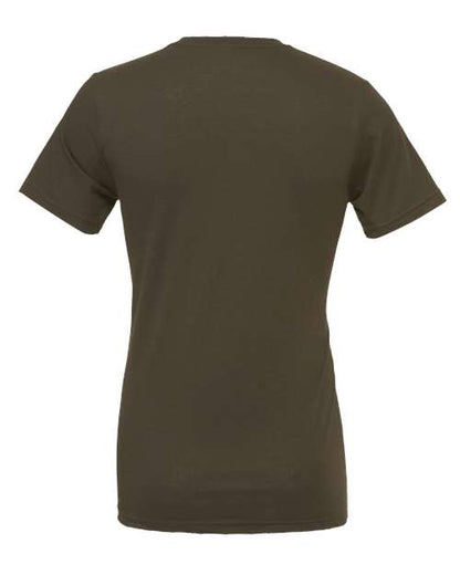 BELLA + CANVAS Jersey Tee 3001 Army Custom Embroidered Business Logo