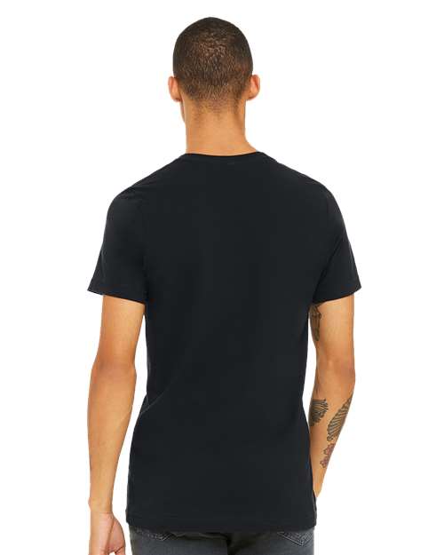 BELLA + CANVAS Jersey Tee 3001 Vintage Black Custom Embroidered Business Logo
