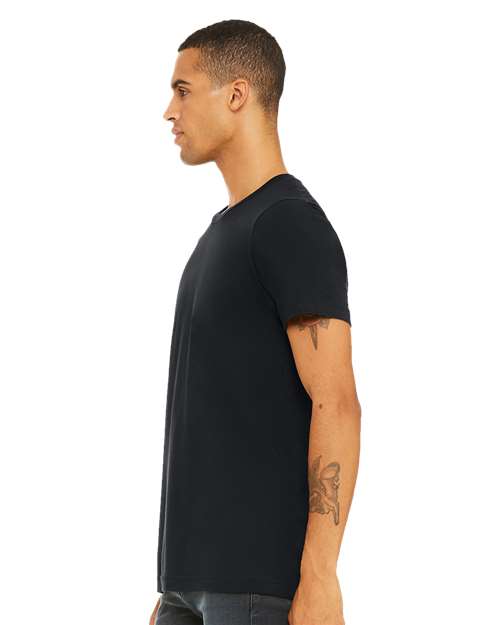 BELLA + CANVAS Jersey Tee 3001 Vintage Black Custom Embroidered Business Logo
