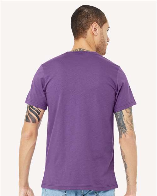 BELLA + CANVAS Jersey Tee 3001 Royal Purple Custom Embroidered Business Logo