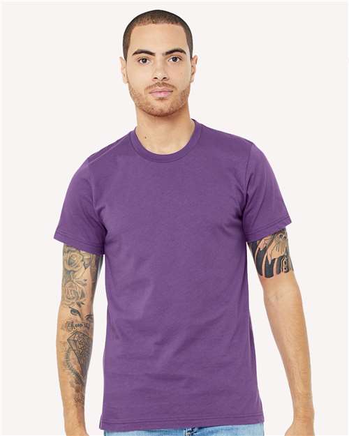 BELLA + CANVAS Jersey Tee 3001 Royal Purple Custom Embroidered Business Logo