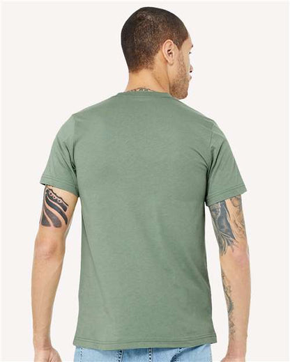 BELLA + CANVAS Jersey Tee 3001 Sage Custom Embroidered Business Logo
