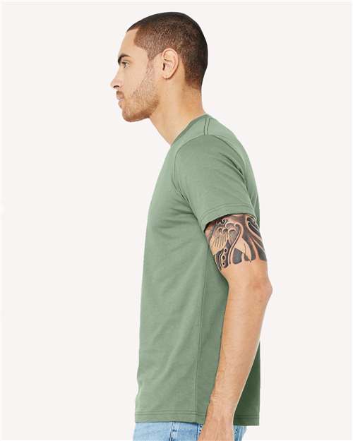 BELLA + CANVAS Jersey Tee 3001 Sage Custom Embroidered Business Logo