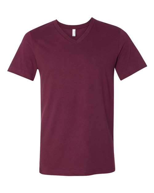 BELLA + CANVAS Jersey V-Neck Tee 3005 Kelly Custom Embroidered Business Logo