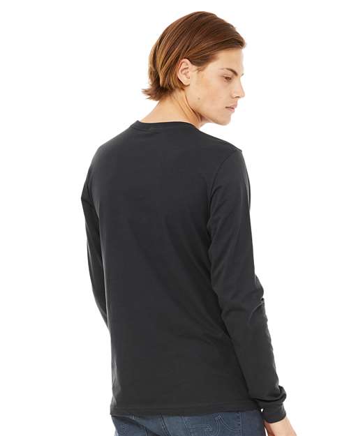 BELLA + CANVAS Jersey Long Sleeve Tee 3501 Dark Grey