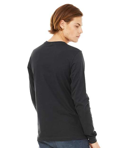 BELLA + CANVAS Jersey Long Sleeve Tee 3501 Dark Grey